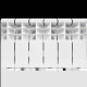 Радиатор алюминиевый ROMMER Plus 200 6 секций боковое подключение RAL 9016 RAL-3210-020006