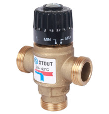 Термостатический смесительный клапан STOUT 3/4 НР 20-43 °C Kvs 1.6 SVM-0120-164320
