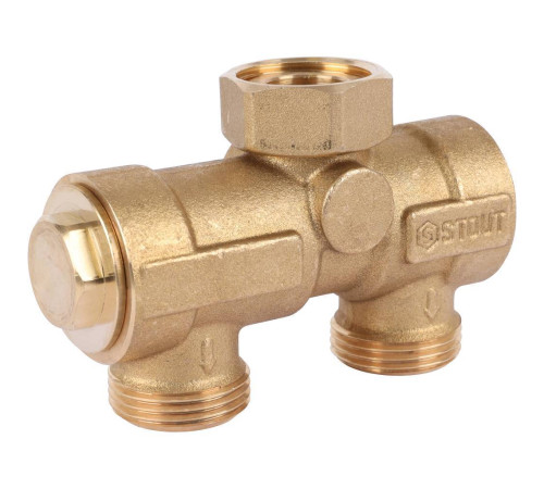 Комплект трехходового клапана STOUT для котла и бойлера 3/4 Kvs 4.4 м3/ч SFB-0001-000001