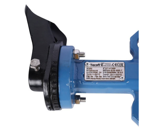 Затвор дисковый поворотный Tecofi VPI4449 DN 100 PN 16 межфланцевый диск нержавеющая сталь VPI4449-02EP0100