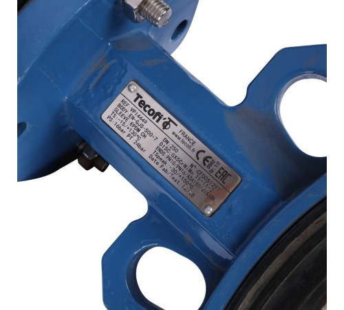 Затвор дисковый поворотный Tecofi VPI4449 DN 250 PN 16 межфланцевый диск нержавеющая сталь VPI4449-02EP0250