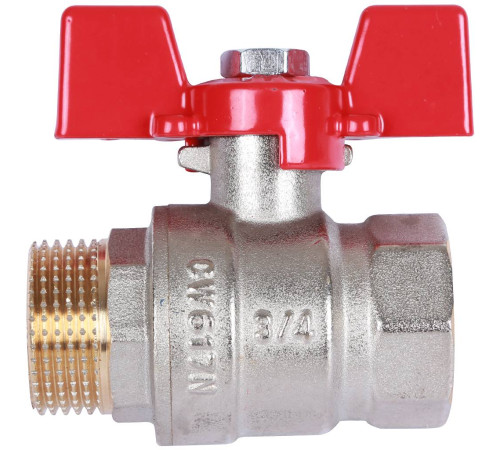 Кран шаровой ROMMER 3/4 ВР/НР ручка бабочка RBV-0004-0210220