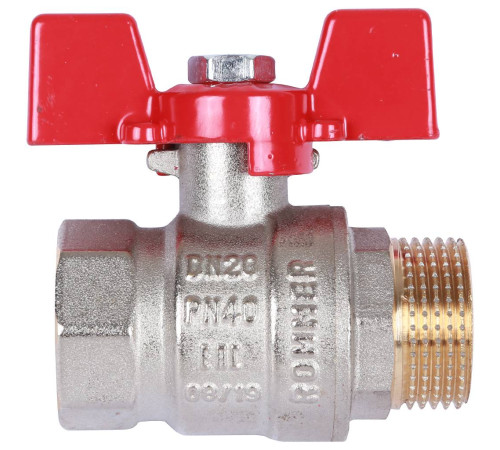 Кран шаровой ROMMER 3/4 ВР/НР ручка бабочка RBV-0004-0210220