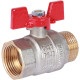 Кран шаровой ROMMER 1 ВР/НР ручка бабочка RBV-0004-0210225
