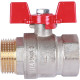 Кран шаровой ROMMER 1 ВР/НР ручка бабочка RBV-0004-0210225