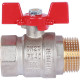 Кран шаровой ROMMER 1 ВР/НР ручка бабочка RBV-0004-0210225