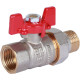 Кран шаровой ROMMER с американкой ВР/НР ручка бабочка 1/2 RBV-0005-0510215