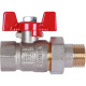 Кран шаровой ROMMER с американкой ВР/НР ручка бабочка 1/2 RBV-0005-0510215