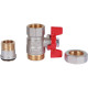 Кран шаровой ROMMER с американкой ВР/НР ручка бабочка 1/2 RBV-0005-0510215