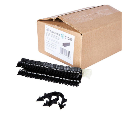 Кассета для такера STOUT скобы якорные с двойным креплением 16-20 мм 25 шт SMF-0004-251620