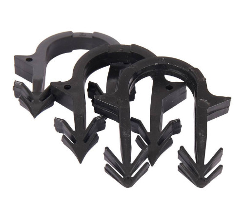 Скоба якорная STOUT с двойным креплением для труб 16-20 мм черная SMF-0004-001620