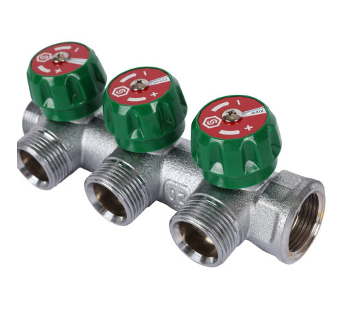 Коллектор регулирующий STOUT 3/4 3 отвода 3/4 EK SMB-6850-343403
