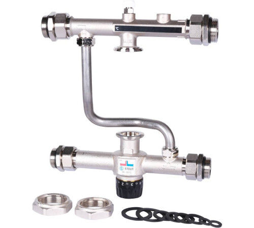 Насосно-смесительный узел STOUT SDG-0120 30-60°C без насоса SDG-0120-007000