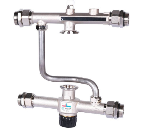 Насосно-смесительный узел STOUT SDG-0120 30-60°C без насоса SDG-0120-007000