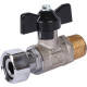 Кран шаровой STOUT 1/2x1/2 НР-накидная гайка бабочка SVB-1009-000015
