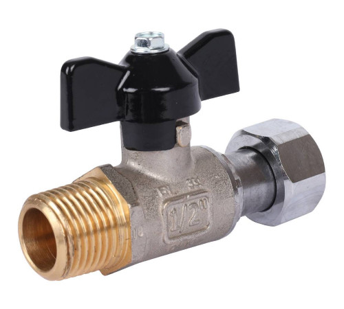 Кран шаровой STOUT 1/2x1/2 НР-накидная гайка бабочка SVB-1009-000015