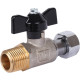 Кран шаровой STOUT 1/2x1/2 НР-накидная гайка бабочка SVB-1009-000015