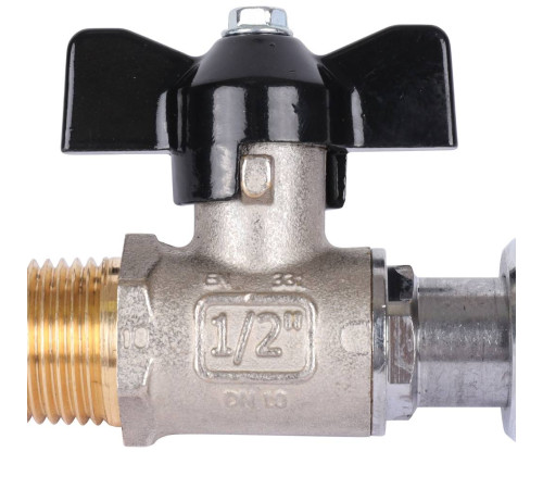 Кран шаровой STOUT 1/2x1/2 НР-накидная гайка бабочка SVB-1009-000015