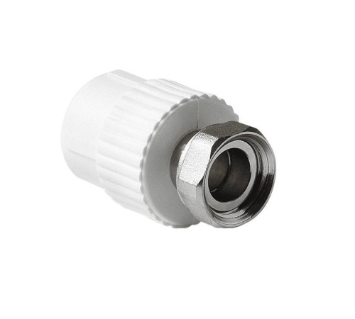 Муфта Pro Aqua PP-R 25 мм x 1 с накидной гайкой белая PA29015