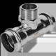 Тройник-переходник пресс-НР ROMMER 42x1 1/4 нержавеющая сталь RSS-0016-042114