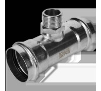 Тройник-переходник пресс-НР ROMMER 54x1 нержавеющая сталь RSS-0016-000541