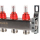 Коллекторная группа из нержавеющей стали с расходомерами ROMMER 5 выходов RMS-1200-000005