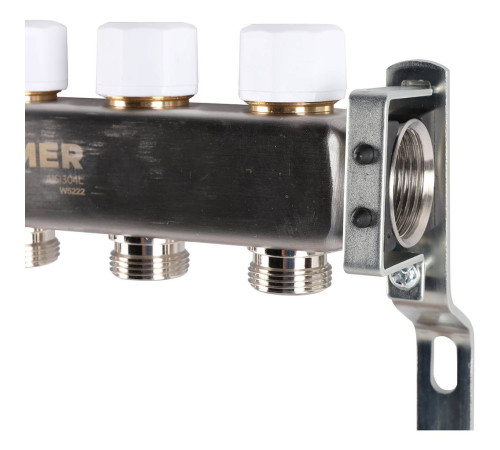 Коллекторная группа из нержавеющей стали с расходомерами ROMMER 5 выходов RMS-1200-000005