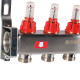Коллекторная группа из нержавеющей стали с расходомерами ROMMER 5 выходов RMS-1200-000005