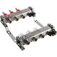 Коллекторная группа из нержавеющей стали с расходомерами, воздухоотводчиком и сливом ROMMER 3 выхода RMS-1201-000003
