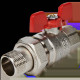 Кран шаровой полнопроходной с американкой STOUT SVB-1007 3/4 ВР/НР ручка бабочка EPDM SVB-1007-200020