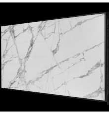 Отопительная панель STOUT WHITE STONE SCT 120х60 см белый гранит / черный корпус SCT-00WB-012060