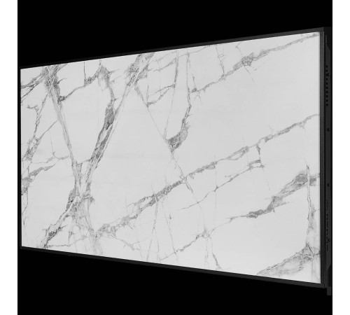 Отопительная панель STOUT WHITE STONE SCT 120х60 см белый гранит / черный корпус SCT-00WB-012060