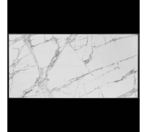 Отопительная панель STOUT WHITE STONE SCT 120х60 см белый гранит / черный корпус SCT-00WB-012060
