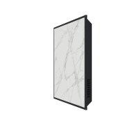 Отопительная панель STOUT WHITE STONE SCT 60х60 см белый гранит / черный корпус SCT-00WB-006060