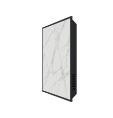 Отопительная панель STOUT WHITE STONE SCT 60х60 см белый гранит / черный корпус SCT-00WB-006060