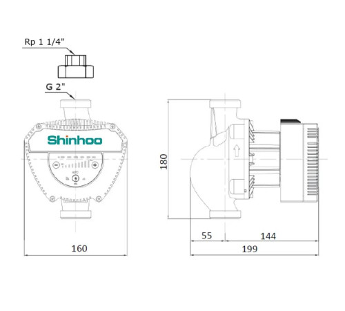 Циркуляционный насос Shinhoo MEGA+ 32-12 71121012