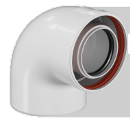 Отвод промежуточный коаксиальный конденсационный ROMMER 90° 80/125 мм RCA-8012-000090