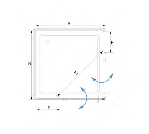 Душевой уголок RGW SV-33B 1000x1000 мм черный прозрачное стекло 06323300-14