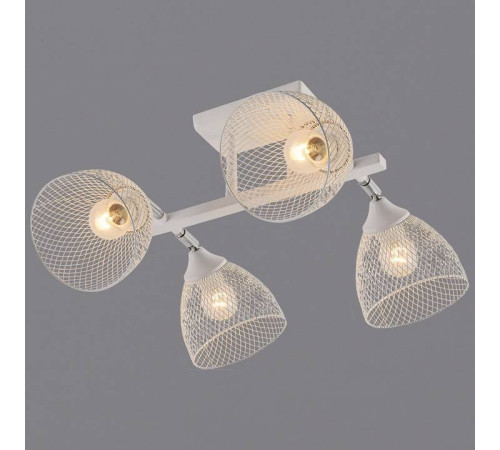 Люстра на штанге Reluce 01568 4 лампы 01568-3.3-04 WH+CR