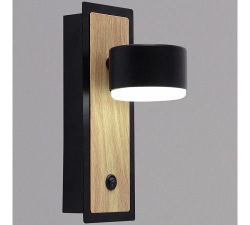 Бра 12540-0.2-01 BK+WOOD