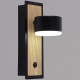 Бра 12540-0.2-01 BK+WOOD
