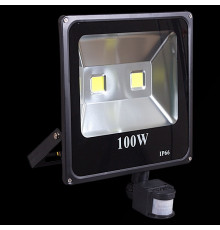 Настенный прожектор  54100-0.2-001QY LED100W+SENSOR BK