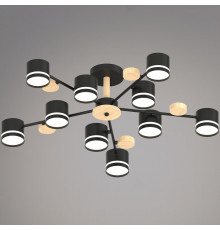 Люстра на штанге 68730-0.3-10 GX53 BK+WOOD