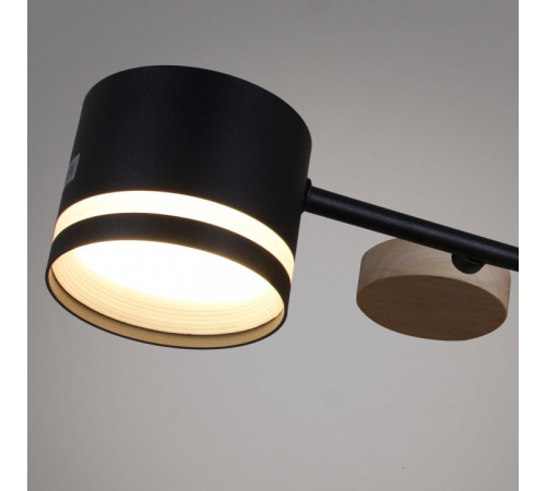 Люстра на штанге 68730-0.3-10 GX53 BK+WOOD