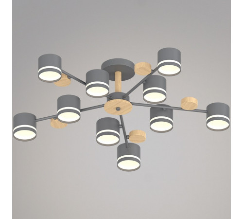 Люстра на штанге 68730-0.3-10 GX53 GREY+WOOD