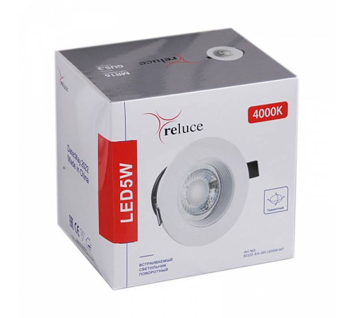 Встраиваемый светильник Reluce 81122-9.0-001 LED5W WT