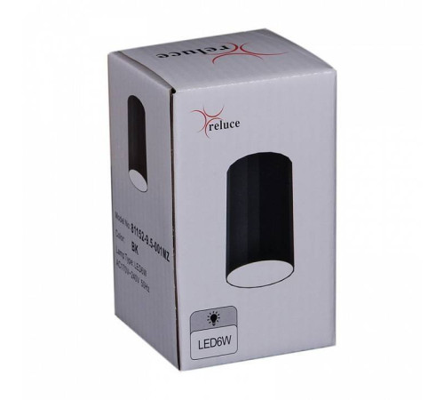 Накладной светильник Reluce 81152 81152-9.5-001MZ LED6W BK