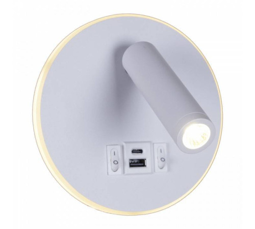 Бра 86203-9.2-001KT LED12W+USB WT