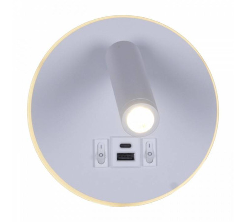 Бра 86203-9.2-001KT LED12W+USB WT