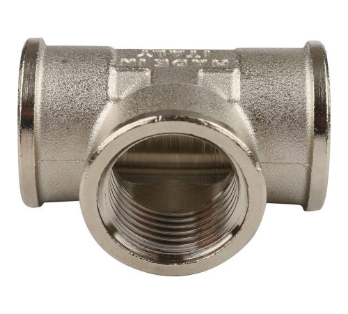 Тройник резьбовой Tiemme ВВ никелированный 1/2 1500061